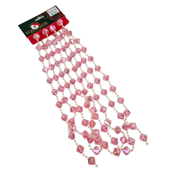 Kurt S Adler 9ft Pink Crystal Bead Garland Christmas Decoration Vintage Holiday - Picture 3 of 8